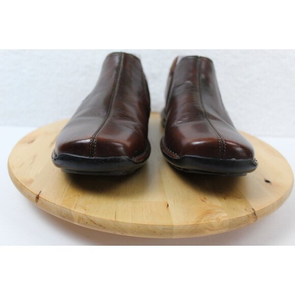 Cole Haan Slip On Shoe Men Size 11.5 Leather Brown Loafer Zeno Split Toe Comfort - Picture 2 of 13
